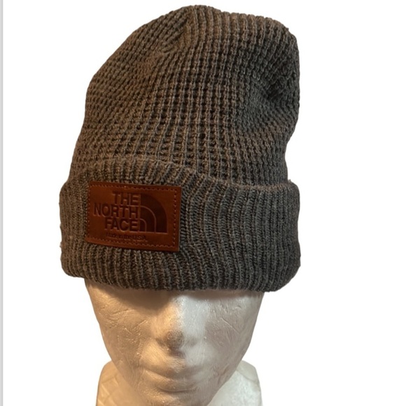 The North Face Unisex Ski Beanie Hat Grey Stretch Winter - Picture 2 of 8